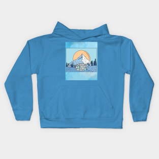 Igloo snow and ice landscape Kids Hoodie